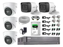 Comprar Cámaras De Seguridad Kit 5 Hikvision 5mp | 02 Camaras Audio