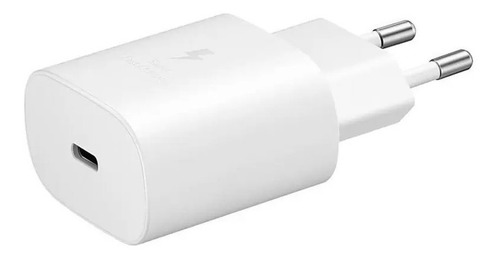 Carregador Turbo 25w Usb-c Para Samsung S20 Fe S21 S22 Plus Cor Branco