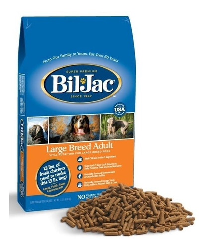 Bil Jac Adult Large Breeds Perros 13kg/ Razas Mascotas