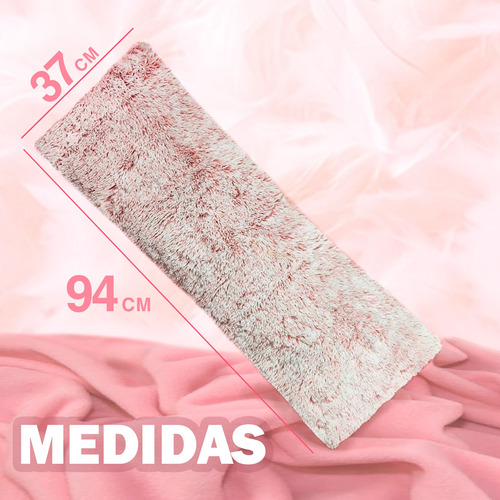 Almohada Cojín Decorativo Abrazable Pelo Largo Suave Esquima Rosa
