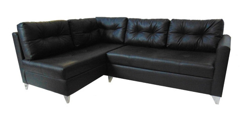Sofa Modular En L Emerson Izquierdo Ecocuero Negro