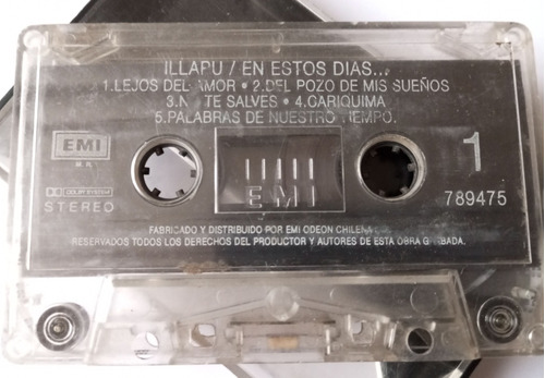  Illapu En Estos Dias Cassette(sin Carátula)ver Descripción 