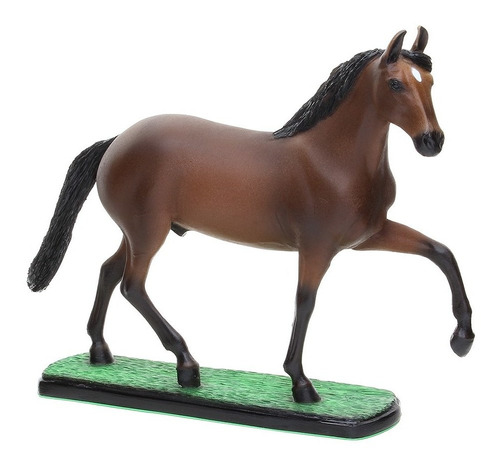 Escultura De Resina Cavalo Mangalarga Marchador Castanho Hom