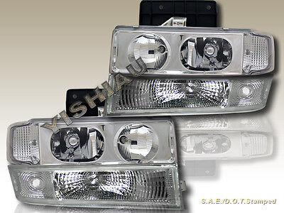 1995-2005 Chevy Astro Van Crystal Clear Headlights + Bum Zzh