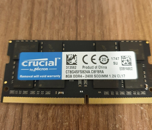 Memória Crucial Ddr4 2400mhz 8gb - Ct8g4sfs824a