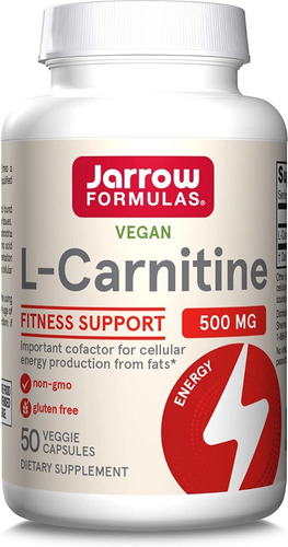 L-carnitina 500mg 50cap Jarrow - Unidad a $3898