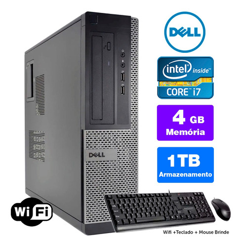 Cpu Usado Dell Optiplex Int I7 2g 4gb 1tb Brinde