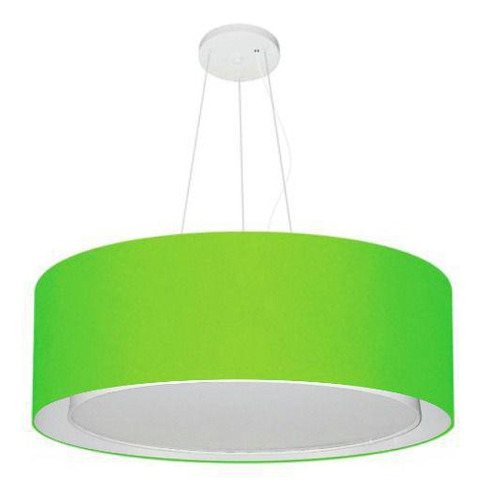 Lustre Pendente Cilíndrico Duplo Md-4126 80x30cm Verde Limão