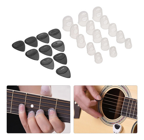 El Kit De Accesorios De Guitarra Incluye 15 Dedos De Silicon