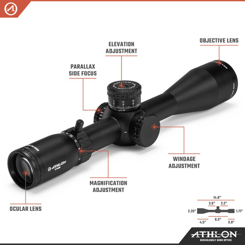 Mira De Rifle Athlon Optics Midas Tac Gen2 Aprs14 Ffp Mil 6-