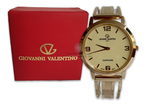 Reloj Caballero Giovanni Valentino 10 Micrones En Oro