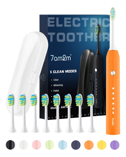 7am2m Cepillo De Dientes Elctrico Snico Para Adultos Y Nios,