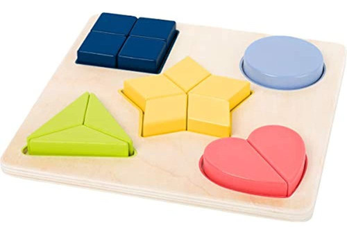 Juguetes De Madera De Pie Pequeño Formas De Colores Rompecab