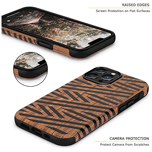 Funda Para iPhone 13 Pro Madera Granulada Con Diseño De Cuer