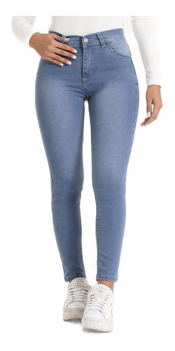 Jeans Chupin Mujer Elastizado Tiro Medio Clásico 