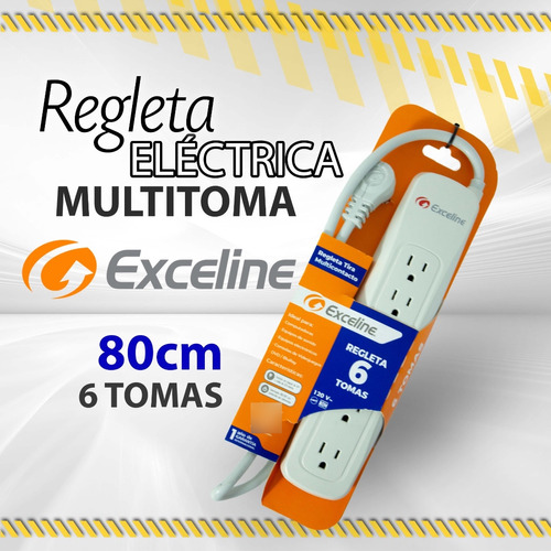 Regleta Multitoma 6 Tomas Exceline 120v / 10182