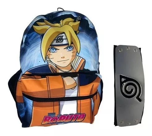 Mochila Escolar Boruto Anime Naruto Costas Juvenil + Bandana