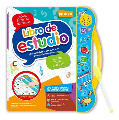 Libro Aprendizaje Niños Sonido Interactivo Ingles Español