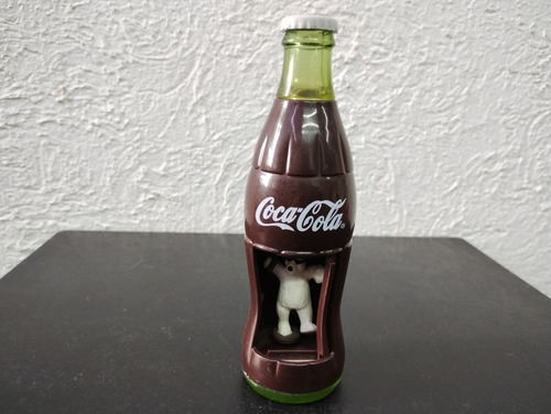 Botella De Cuerda Coca Cola Con Oso Polar Giratorio Año 2000 (Usado)