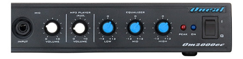 Amplificador Som Ambiente 60w Bluetooth Mp3 Om2000ec Oneal Cor Preto