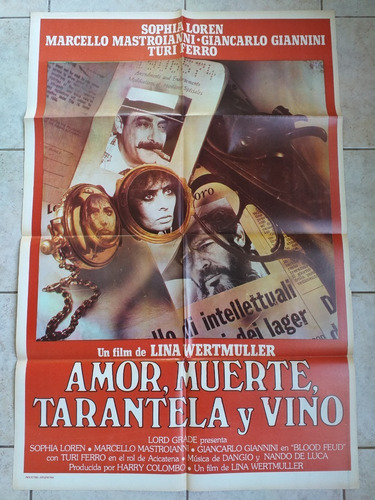 Afiche Cine - Amor, Muerte, Tarantela Y Vino *