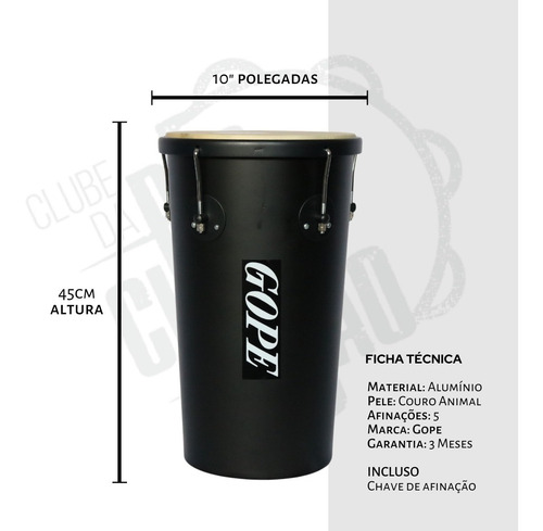 Imagem 4 de 6 de Rebolo Gope Cônico 10 Pol. 45cm Black Lal4510tmapp