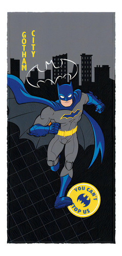 Toalha De Banho Infantil Aveludada Dc Comics Batman Lepper