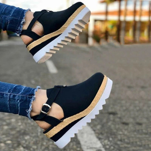 Mujer Sandalias Plataformas Cuñas Zapatos De Tacón Alto