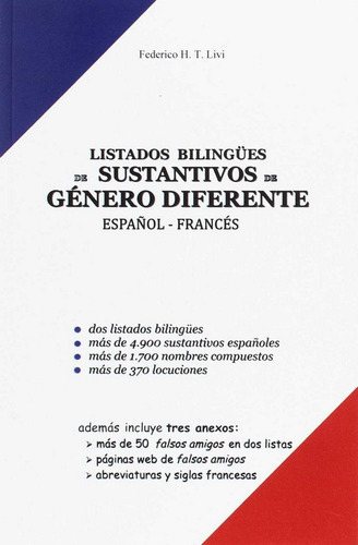 Doble Listado Bilingue De Sustantivos De Genero Diferente...