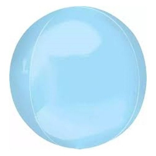 Globo Orbz Esfera Azul Pastel Metalico Burbuja P Helio 15in