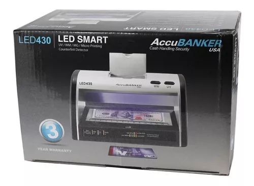 DETECTOR AUTOMATICO DE BILLETES FALSOS ACCUBANKER LED430 (LED, UV)