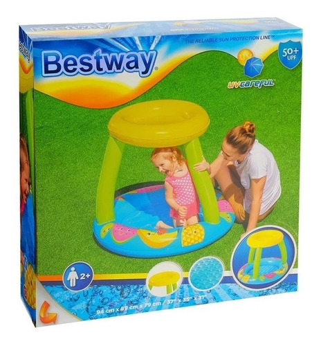 Pileta Pelotero Inflable Con Techo Bestway Frutas Art 52331