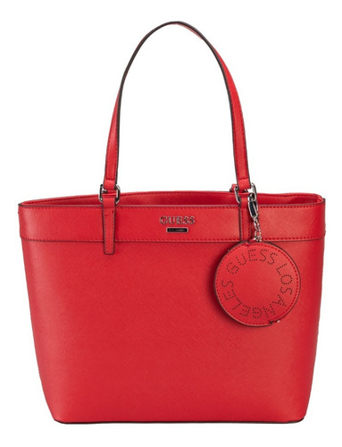 Bolsa Carryall Guess Logo Estampado Color Rojo Para Mujer