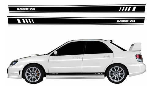 Kit De Adesivos Faixa Laterais Subaru Impreza Imp3