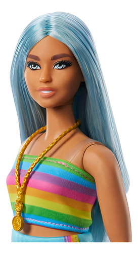 Boneca Mattel Barbie Cabelo azul