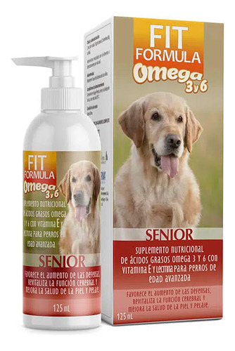 Suplemento Acidos Grasos Y Vitamina E Perros Senior 125ml