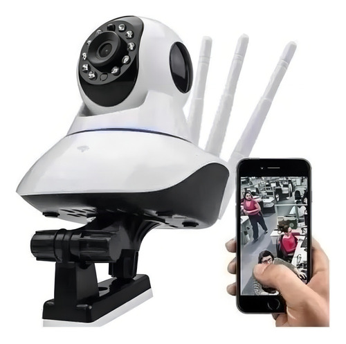 Câmera Segurança 360 Graus Wifi Sistema Yoosee Ip Com Alarme