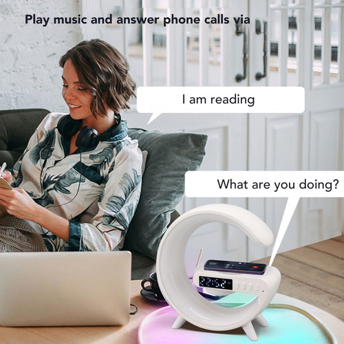 Luz Colorida Audio Bluetooth Con El Cargador Inalámbrico
