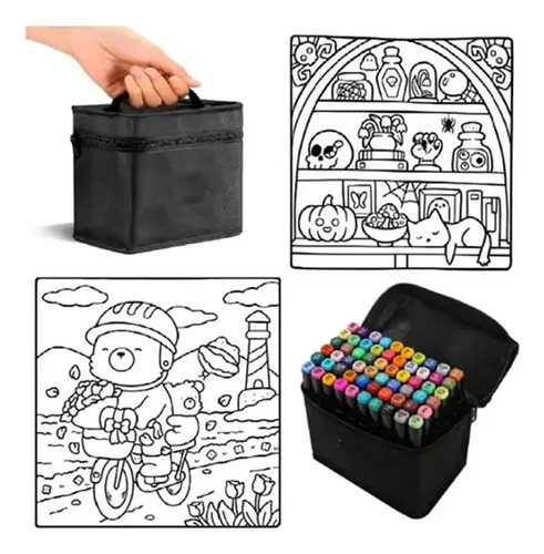 Libro Para Colorear Con Rotuladores, 120 Colores, Doble Punt