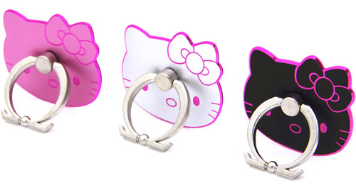 Celldesigns Hello Kitty Soporte Agarre Anillo Teléfono Rosa,
