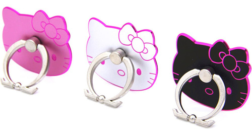 Celldesigns Hello Kitty Soporte Agarre Anillo Teléfono Rosa,