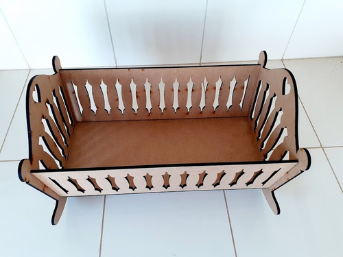 Berço De Boneca Em Mdf 6mm - 42x21