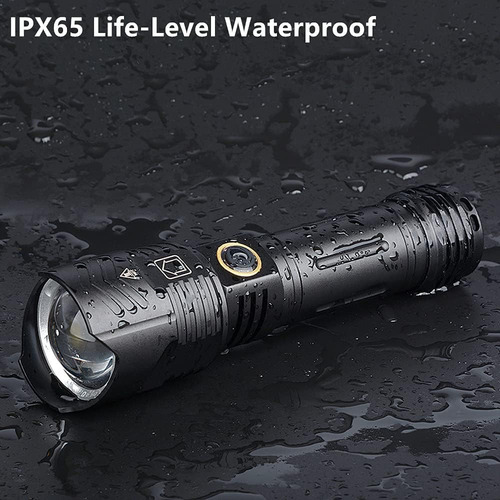 Linterna Recargable Táctica Led De Alto Lumen Impermeable
