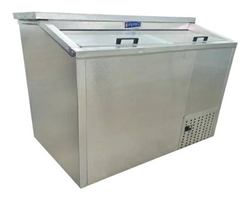 Freezer Enfriador De Botellas 2 Tapas Acero Inoxidable 355lt