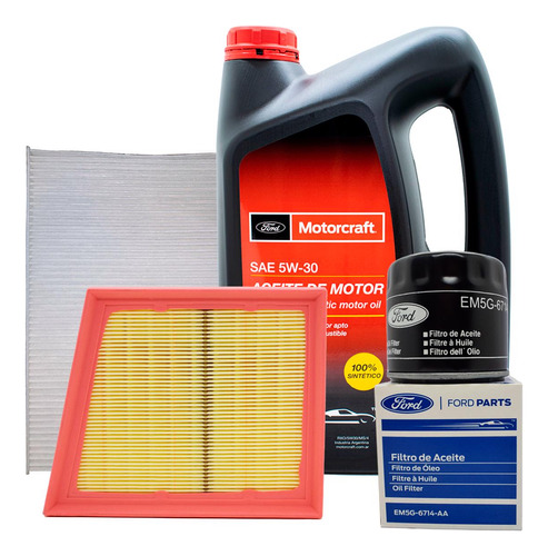 Kit Filtros Aceite + Aire + Polen + 4 Lts 5w30 Ford Fiesta