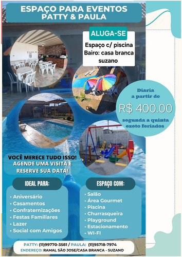 Alugo Salão Com Piscina