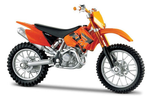 Miniatura De Moto 1:18 Cross Maisto Coleção Ferro Cor Ktm 525sx Laranja