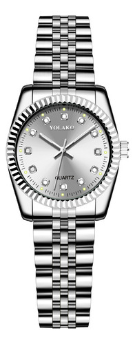 Reloj Yolako Clásico Para Hombre Con Superficie Blanca Plate
