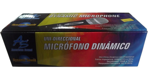 Imagen 4 de 5 de Microfono Dinam Unidireccional American Sound Tdm-208 Negro