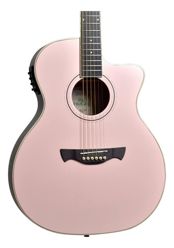 Violão Aço Tagima Rio Negro Latin America - Shell Pink Satin Material Do Diapasão Techwood Orientação Da Mão Destro